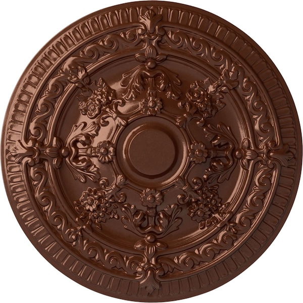 Ekena Millwork Vincent Ceiling Medallion (Fits Canopies up to 6"), Hand-Painted Copper Penny, 26"OD x 3"P CM26VICPS - main